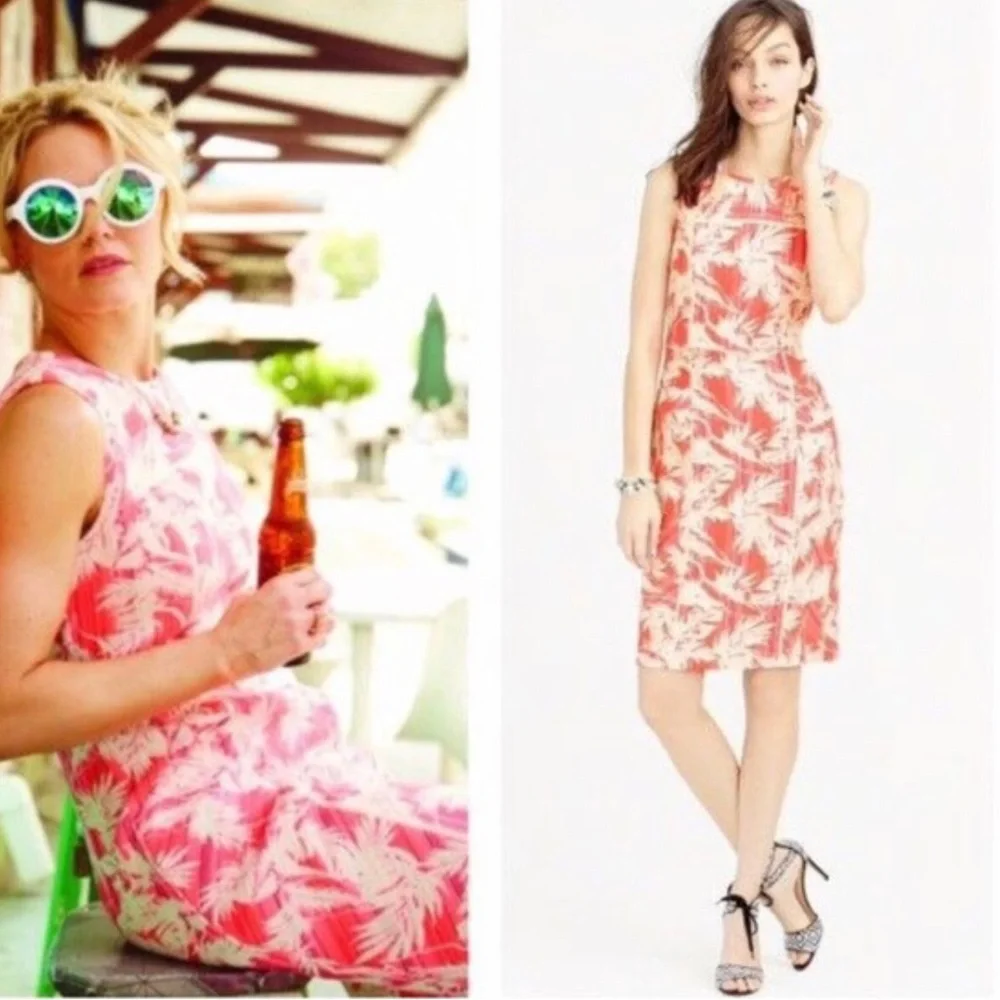 J. Crew Sun Faded Tropical Sheath Dress